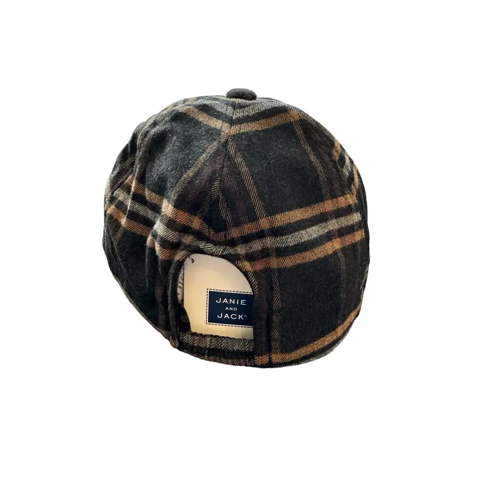 New Janie and Jack Boys Plaid Ball Cap Size 6-8
